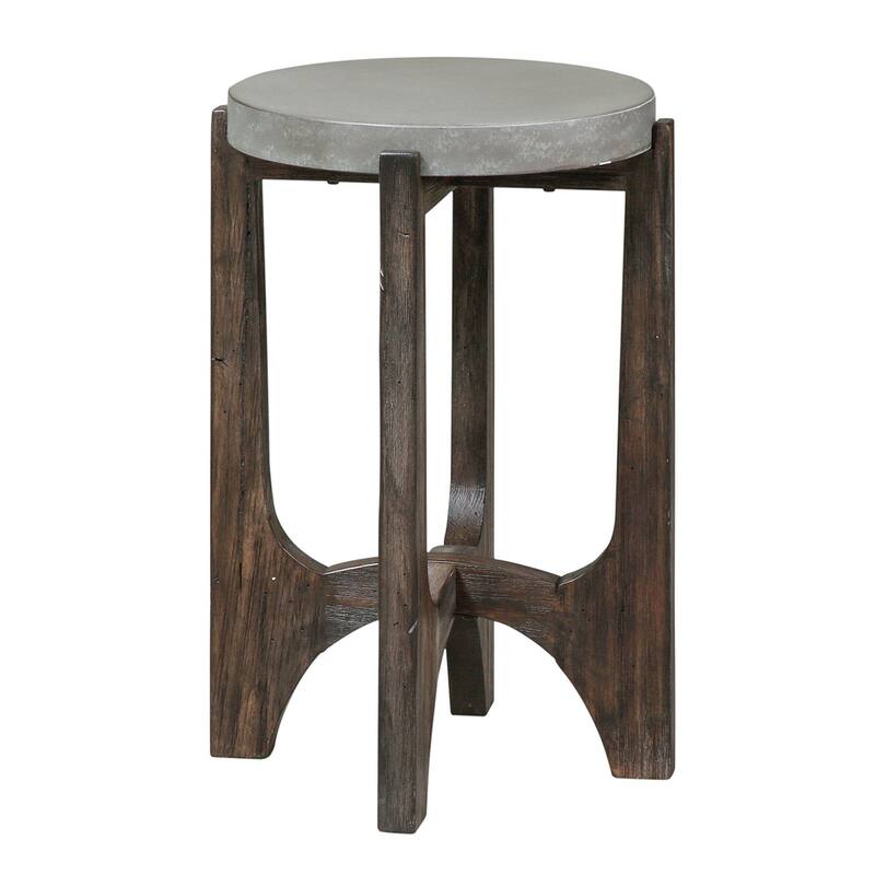 Cascade Rustic Brown Chair Side Table
