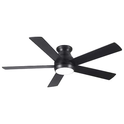52 Inch Integrated LED Ceiling Fans Lighting, Low Profile Ceiling Fan with Remote Control and Reversible DC Motor