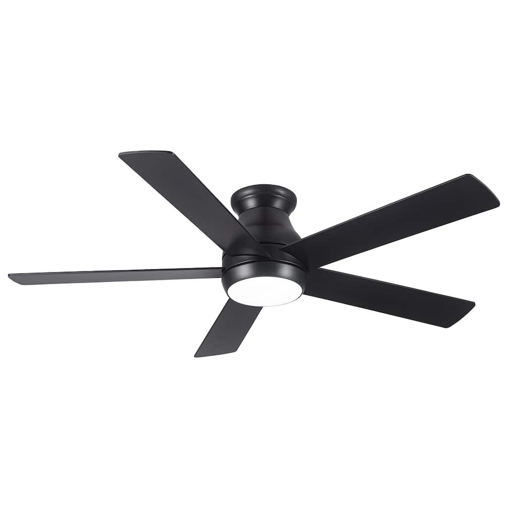 52 Inch Integrated LED Ceiling Fans Lighting, Low Profile Ceiling Fan with Remote Control and Reversible DC Motor
