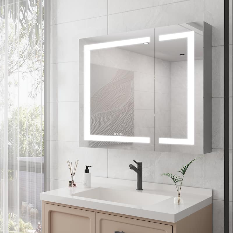 36x30 inch Medicine Cabinet with LED Vanity Mirror