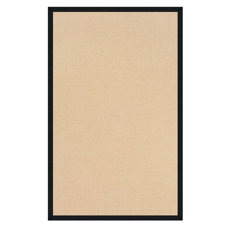 Linon Athena Hand Crafted Classic Wool Rug - 8' x 11' - Black Faux Leather