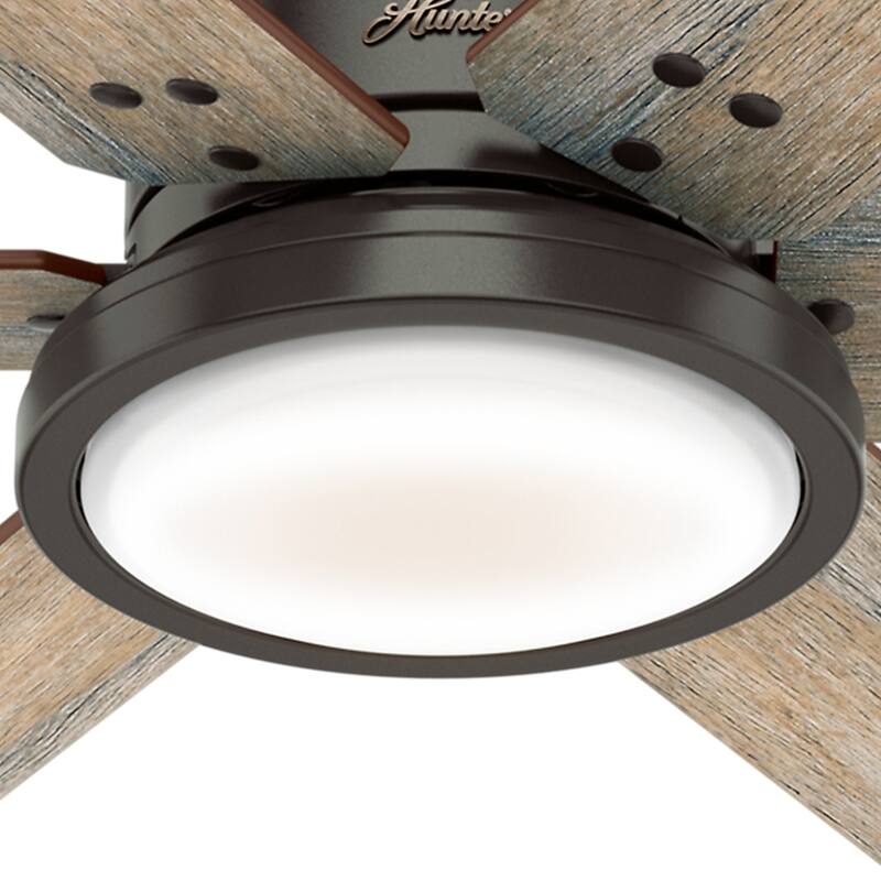 Hunter 70" Warrant Windmill Ceiling Fan with LED Light Kit and Wall Control - Farmhouse, Industrial, Contemporary