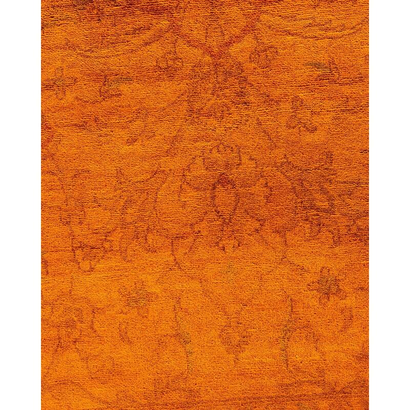 Vibrance, One-of-a-Kind Hand-Knotted Area Rug - Orange, 6' 1" x 9' 0" - 6' 1" x 9' 0"