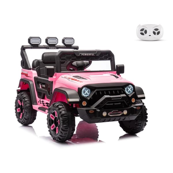 slide 2 of 35, 12V Ride on Car, Battery Powered Electric Car for Kids with 2.4G Remote Control Pink