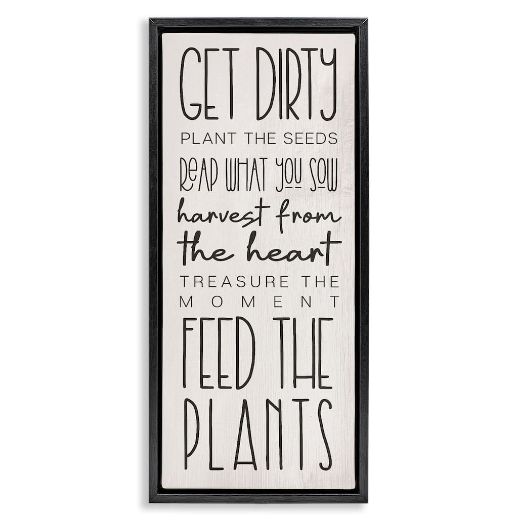 Stupell Fun Garden Guidelines Framed Floater Canvas Wall Art Design By Lil' Rue