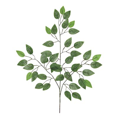 Set of 12 Artificial Ficus Leaf Stem Plant Greenery Foliage Spray Branch 24in - 24" L x 20" W x 0.25" DP