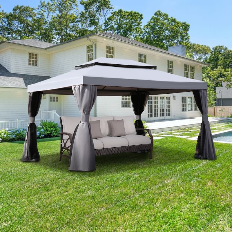 Clihome 10x13Ft Square Pop-up Patio Gazebo Canopy Shelter