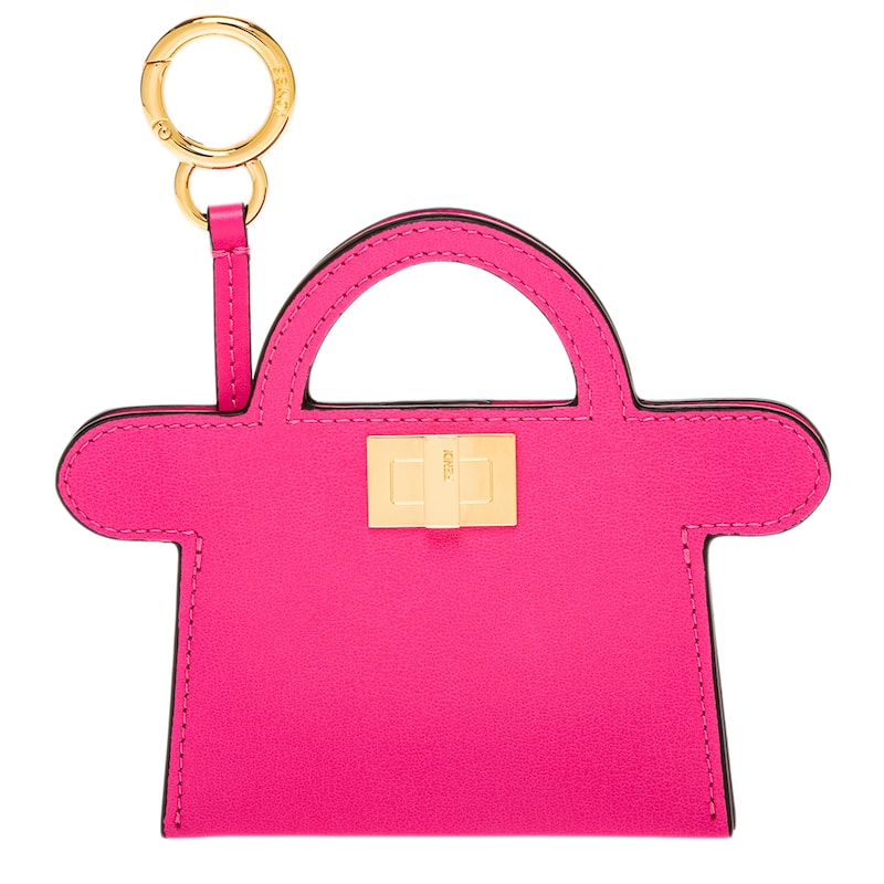 Fendi Way Cardcase Bag Charm - Petunia Pink