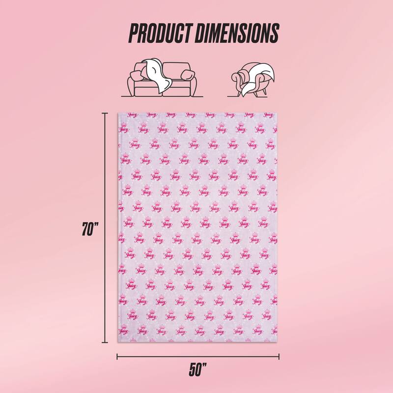 Juicy Couture 50"x70" Plush Kids Throw Blankets