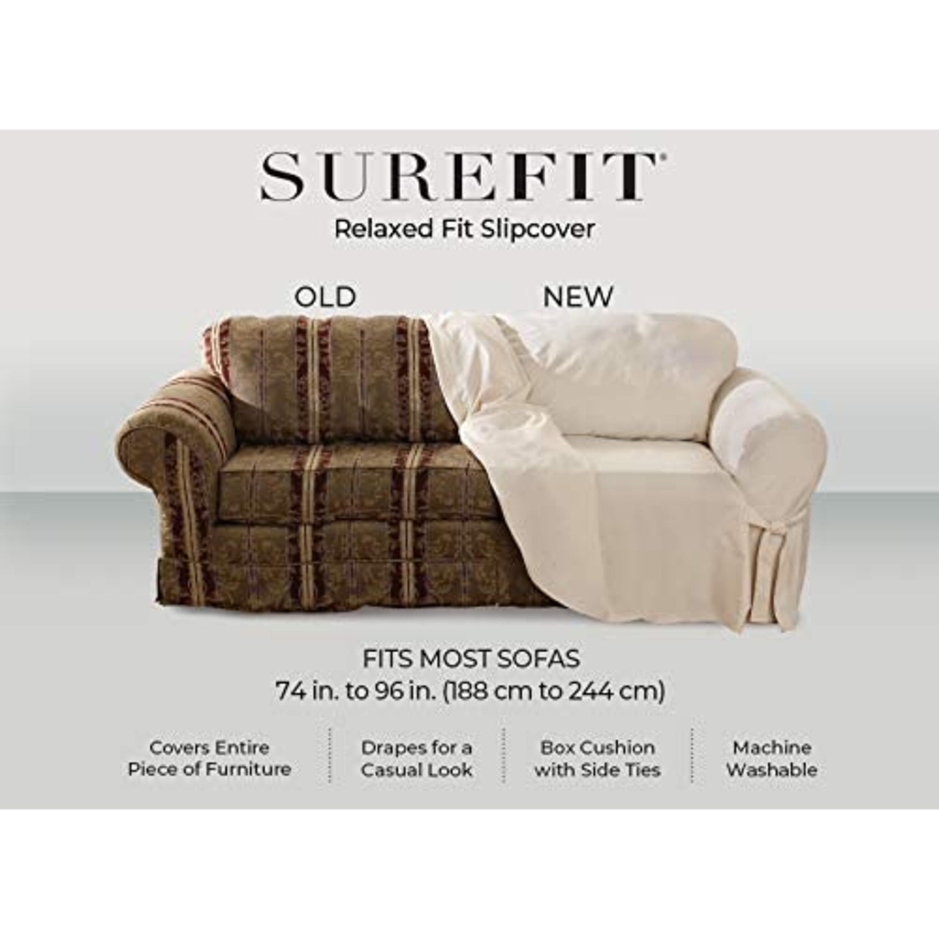 Sure fit soft best sale suede chair slipcover