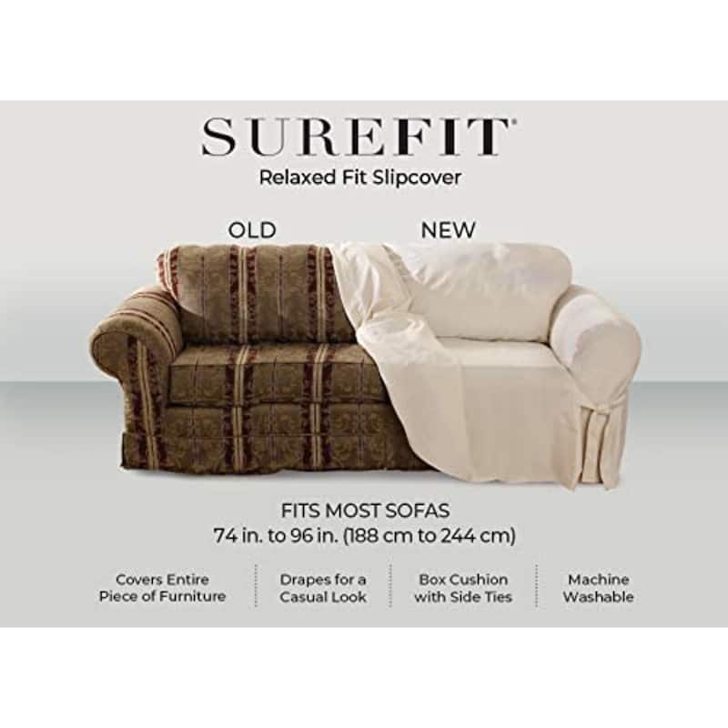 SureFit Soft Suede 1 Piece Futon Slipcover