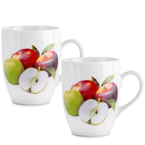 Apples Porcelain Mug Set of 2