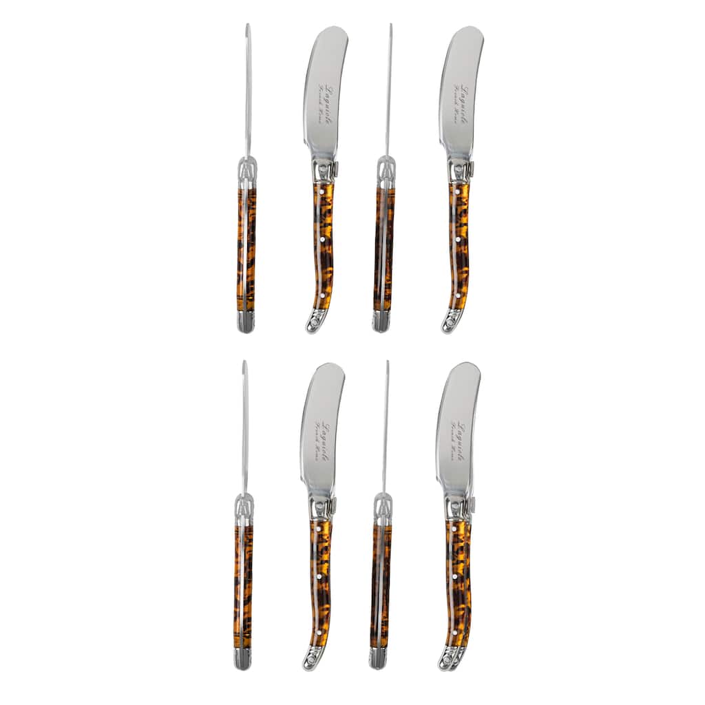 French Home Laguiole 8-Piece Tortoise Shell Spreader Set