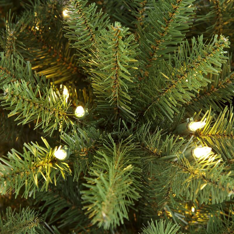 Puleo International 10 ft. Pre-Lit Slim Fraser Fir Artificial Tree