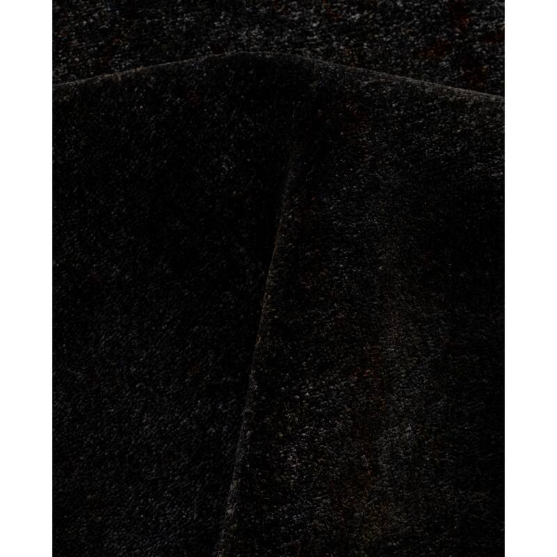 Overdyed One-of-a-Kind Hand-Knotted Area Rug - Black - 9' 3" x 12' 2"