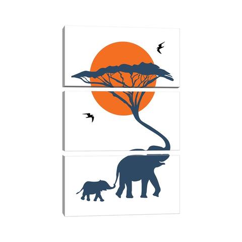 iCanvas "Africa Family" by Atelier Posters 3-Piece Canvas Wall Art Set