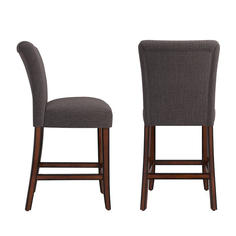 Dinant Classic Upholstered High Back Counter Height Chairs (Set of 2)