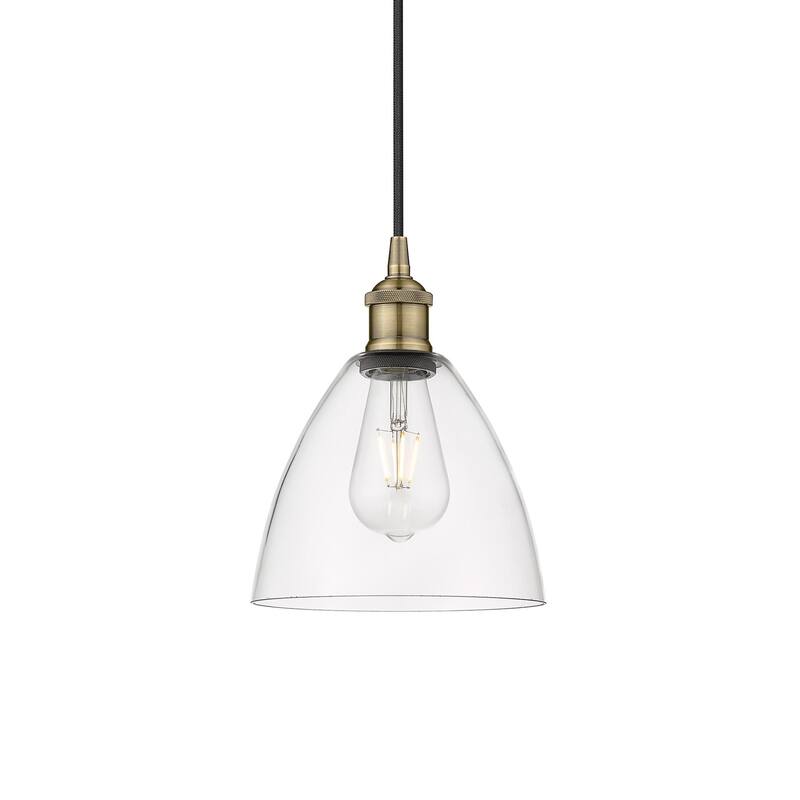 Innovations Lighting 616-1P-10-8 Edison Pendant Edison 8" Wide Mini - Antique Brass / Clear