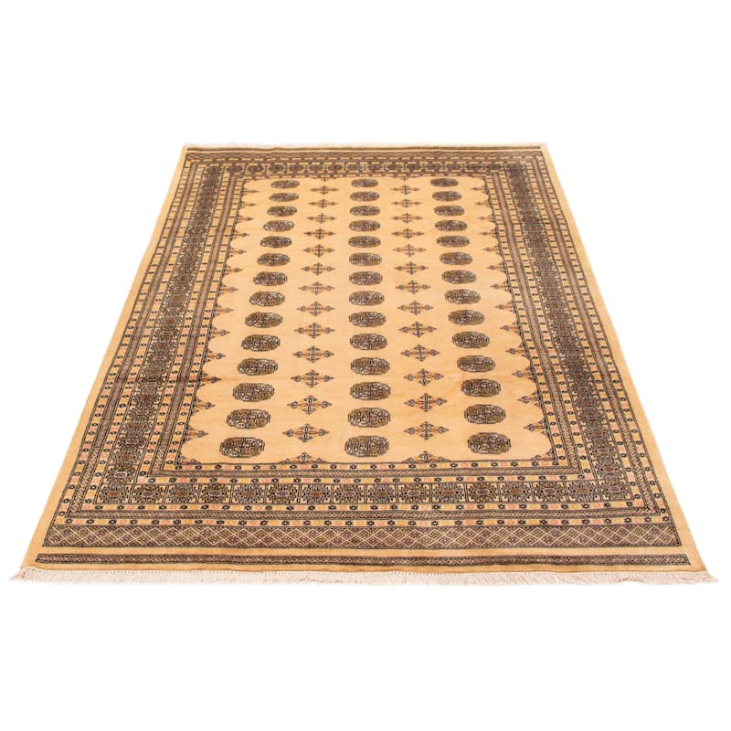 ECARPETGALLERY Hand-knotted Peshawar Bokhara Beige Wool Rug - 6'9 x 10'4