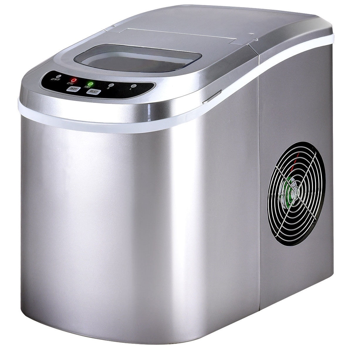 Costway Stainless Steel Ice Maker Machine Countertop 48Lbs/24H Self-Clean  with LCD Display in 2023
