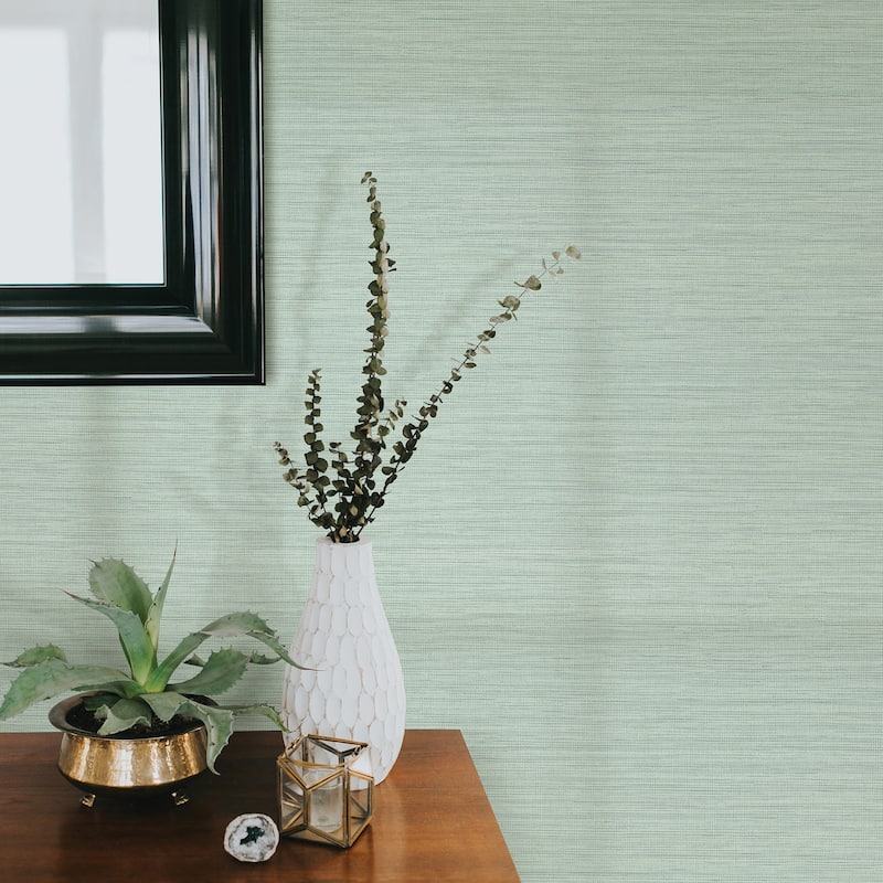 Cape Town Aqua Faux Silk Wallpaper