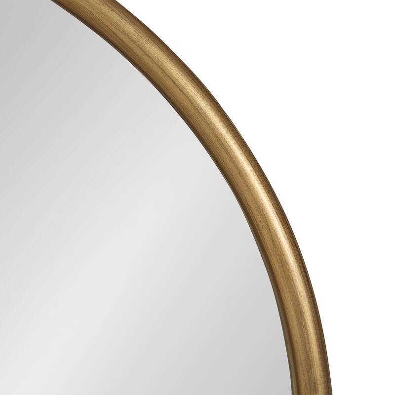 Kate and Laurel Estero Metal Framed Arch Wall Mirror with Shelf - 20x28