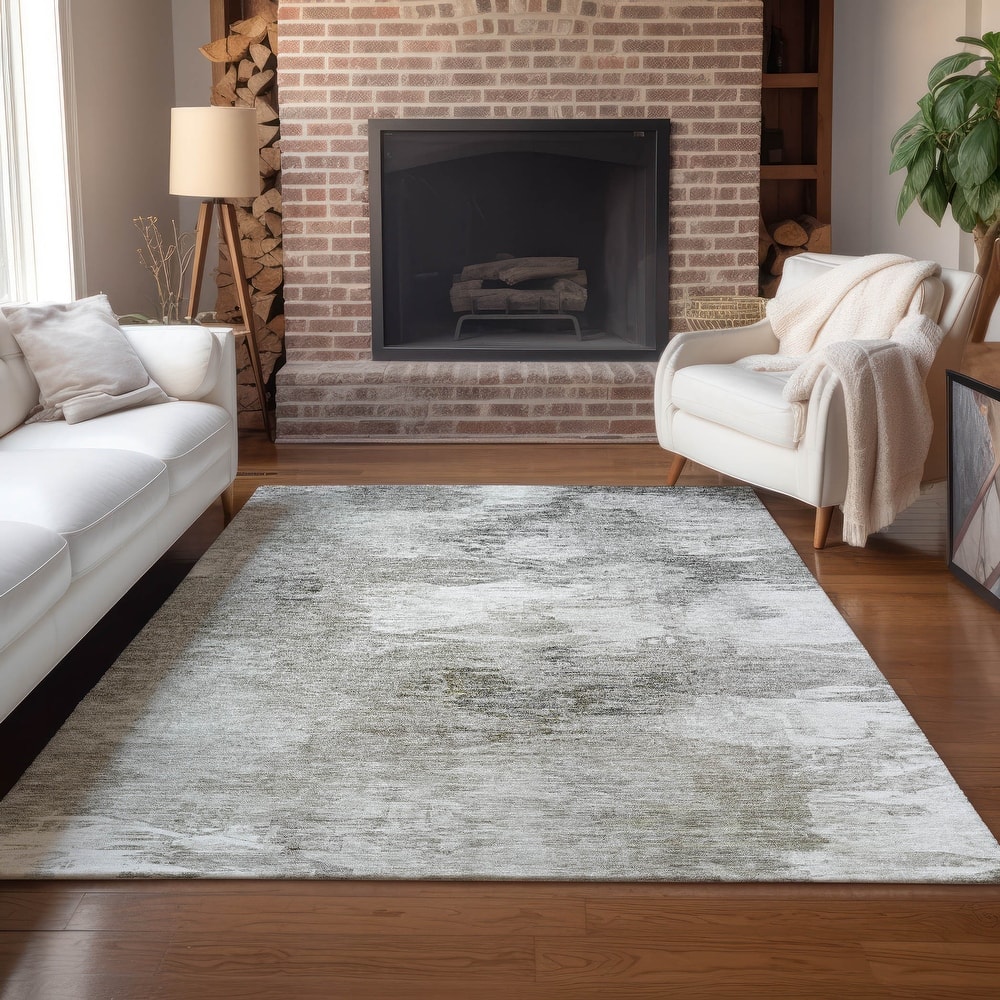 Machine Washable Indoor/ Outdoor Chantille Modern Ombre Rug