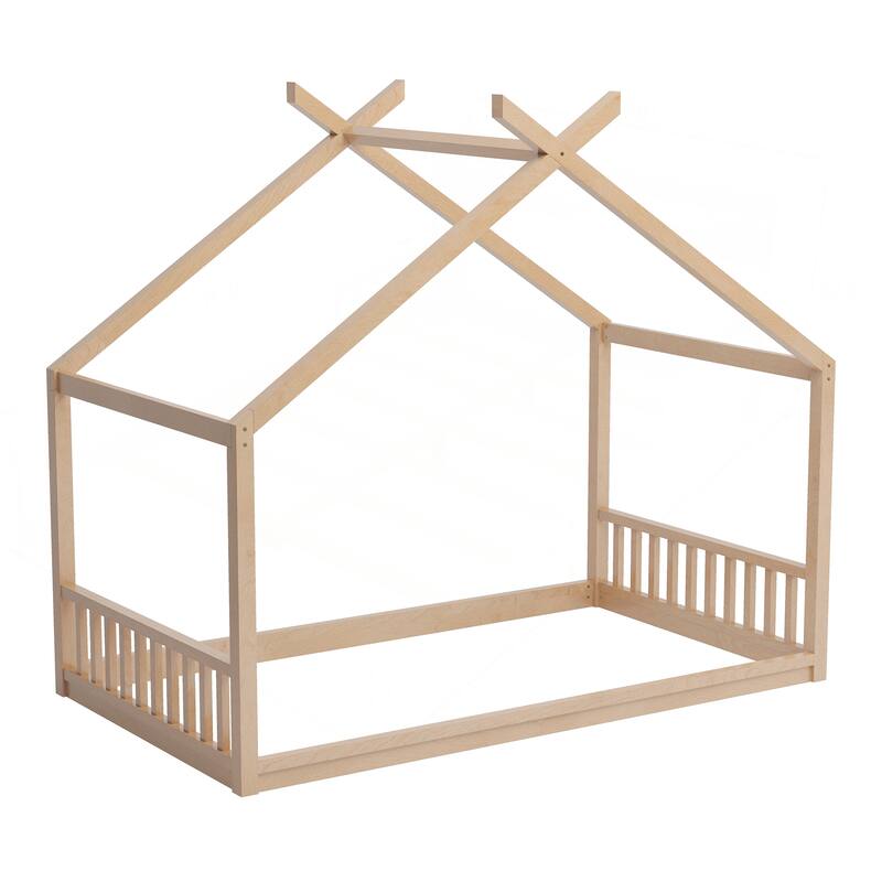 Charming Montessori Style Kids' Floor Bed for Fun and Safety