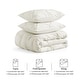 preview thumbnail 12 of 65, 3 Piece Reversible Pintuck Pinch Pleat Bohemia and Tufted Clipped Comforter Set