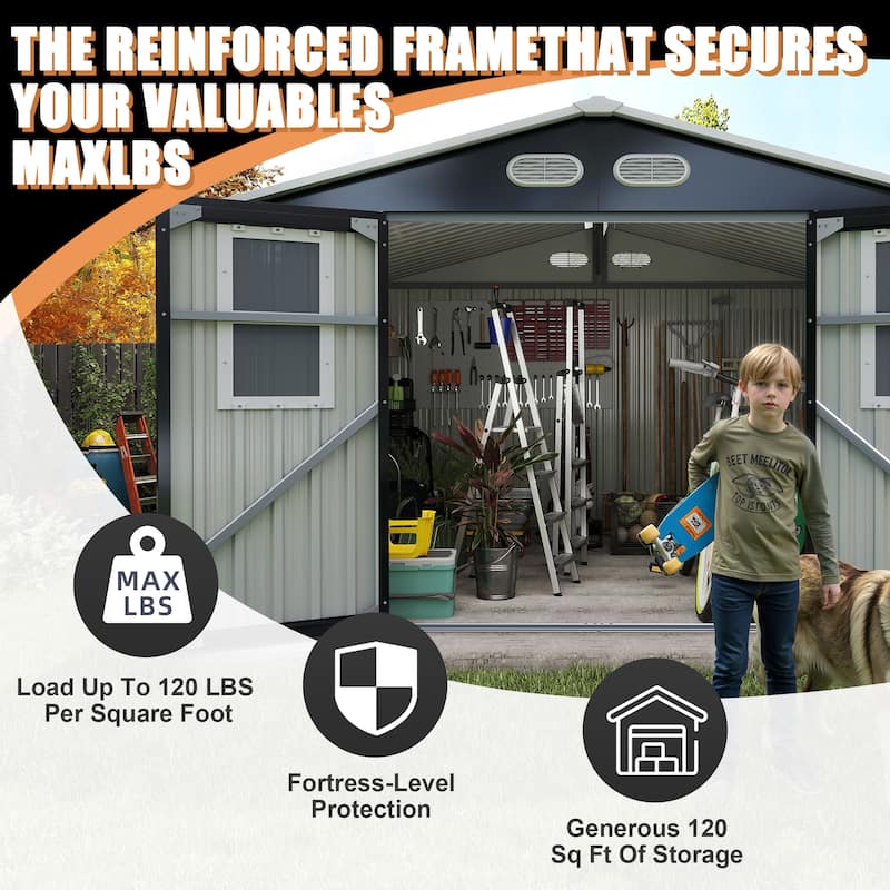 8x8FT Outdoor Storage Shed