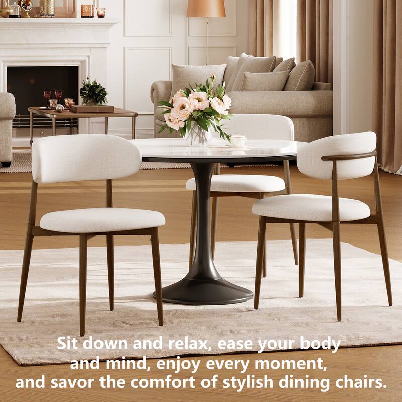 GDFStudio - Rowan Contemporary Upholstered Counter Height Bar Stool Set with Metal Legs and Supportive Back Design