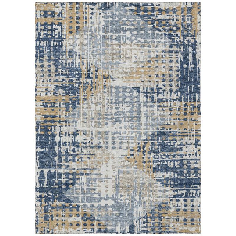 HomeRoots Geometric Transitional Rectangle Outdoor Rug