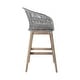 preview thumbnail 57 of 69, Tutti Frutti Solid Eucalyptus Wood and Rope Outdoor Patio Counter or Bar Height Barstool