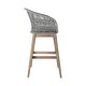 preview thumbnail 18 of 69, Tutti Frutti Solid Eucalyptus Wood and Rope Outdoor Patio Counter or Bar Height Barstool