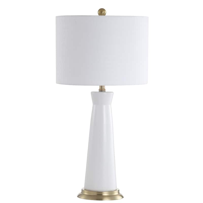 Gracie 29" Ceramic Column LED Table Lamp, Cream by JONATHAN Y