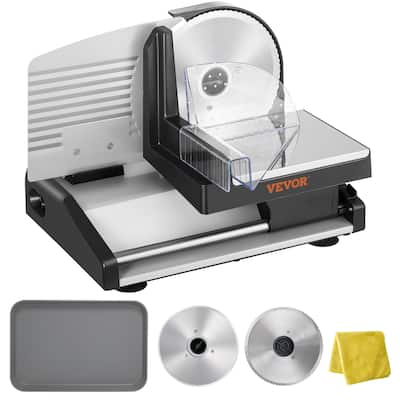 VEVOR 45W & 200W Meat Slicer 7.5" Blade 0-15 mm Thickness Home Use Child Lock Food Slicer for Meat Cheese Bread