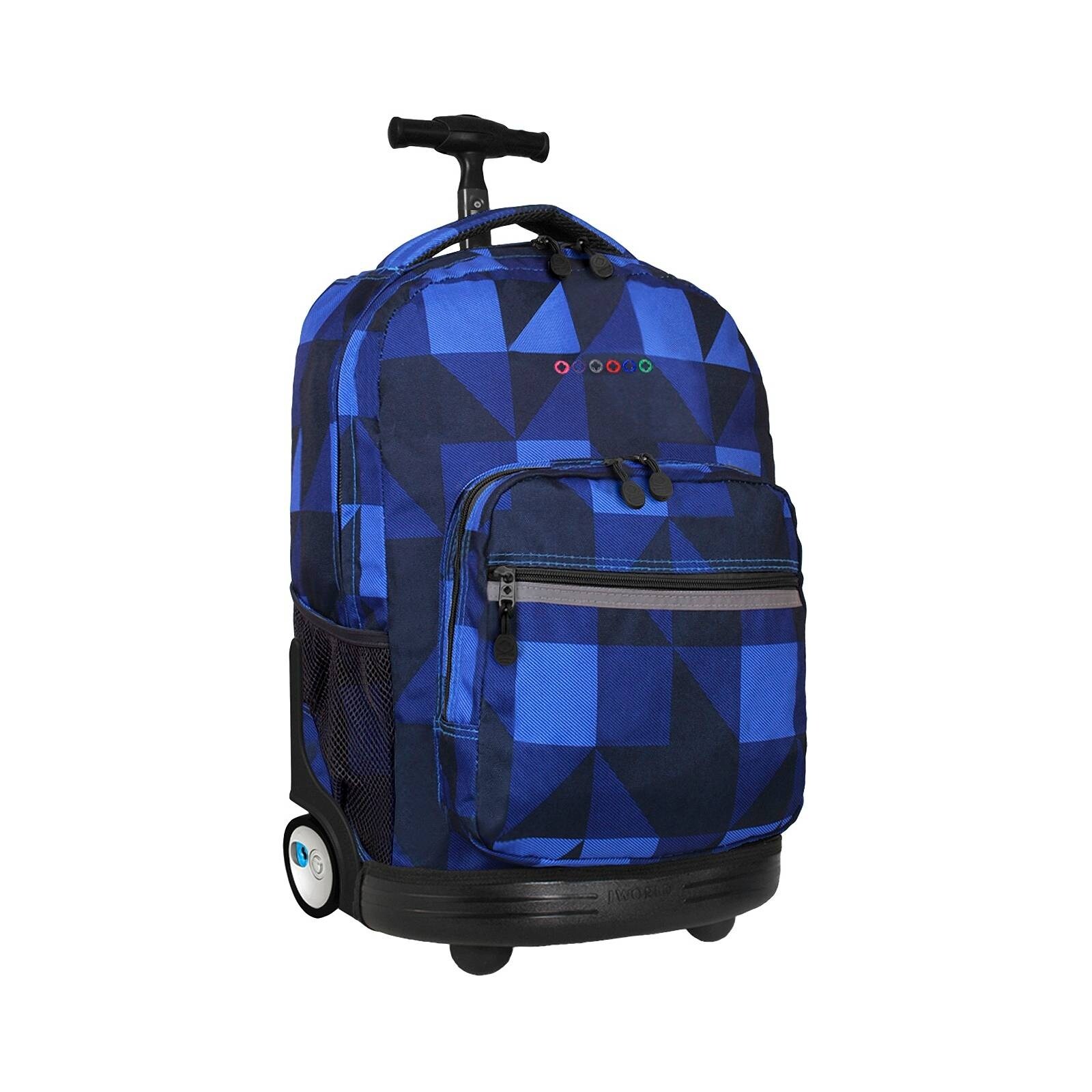 navy blue rolling backpack