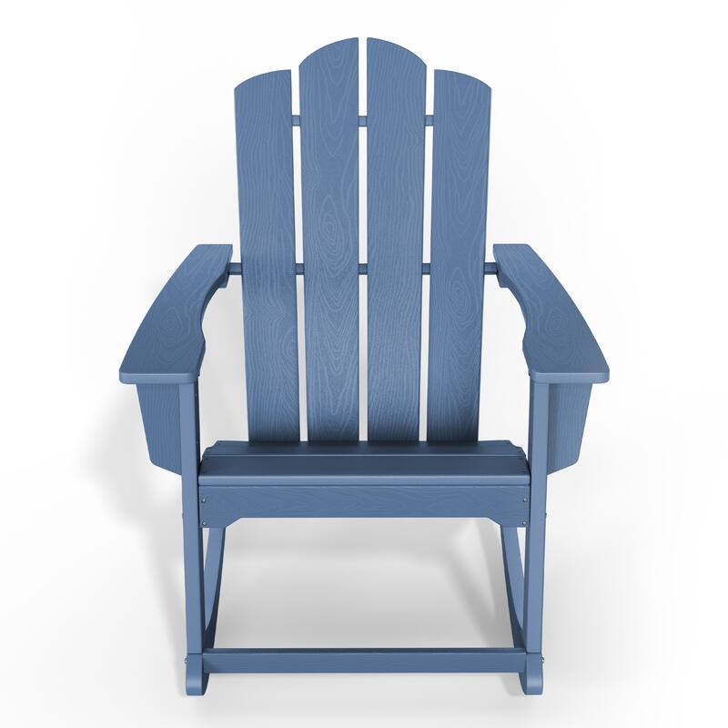HDPE All Weather Patio Rocking Chair with Wide Armrest