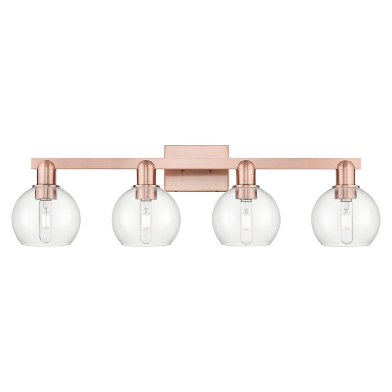 Innovations Lighting 716-4W-10-33 Athens Vanity Athens 4 Light 33" - Antique Copper / Clear