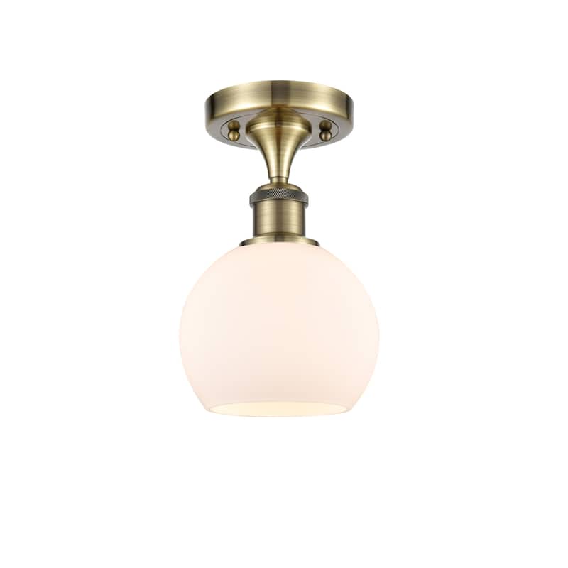 Innovations Lighting 516-1C-10-6 Athens Semi-Flush Athens Deco Swirl