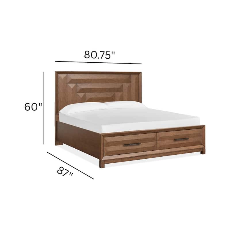 Magnussen Home Callisto Bourbon Brown Panel Storage Bed