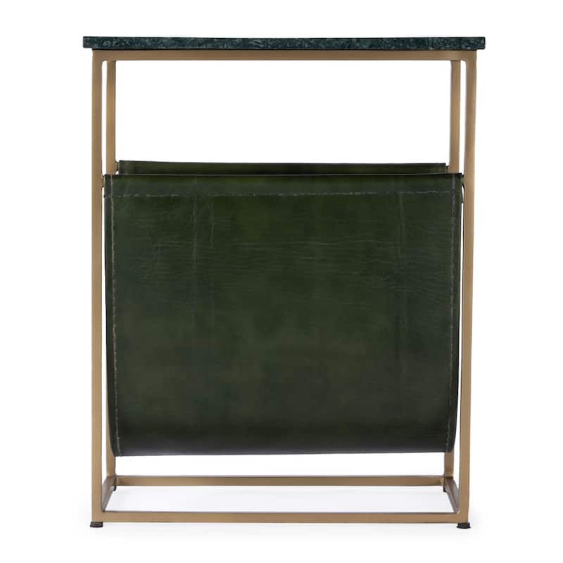 Butler Koler Marble & Leather Magazine Table