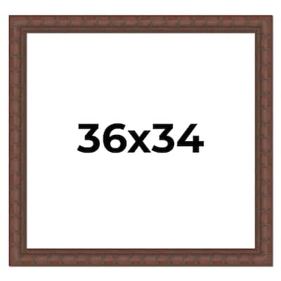 36x34 Frame Pewter Solid Wood Picture Frame Width 1.625 Inches | Interior Frame Depth 0.6875 Inches