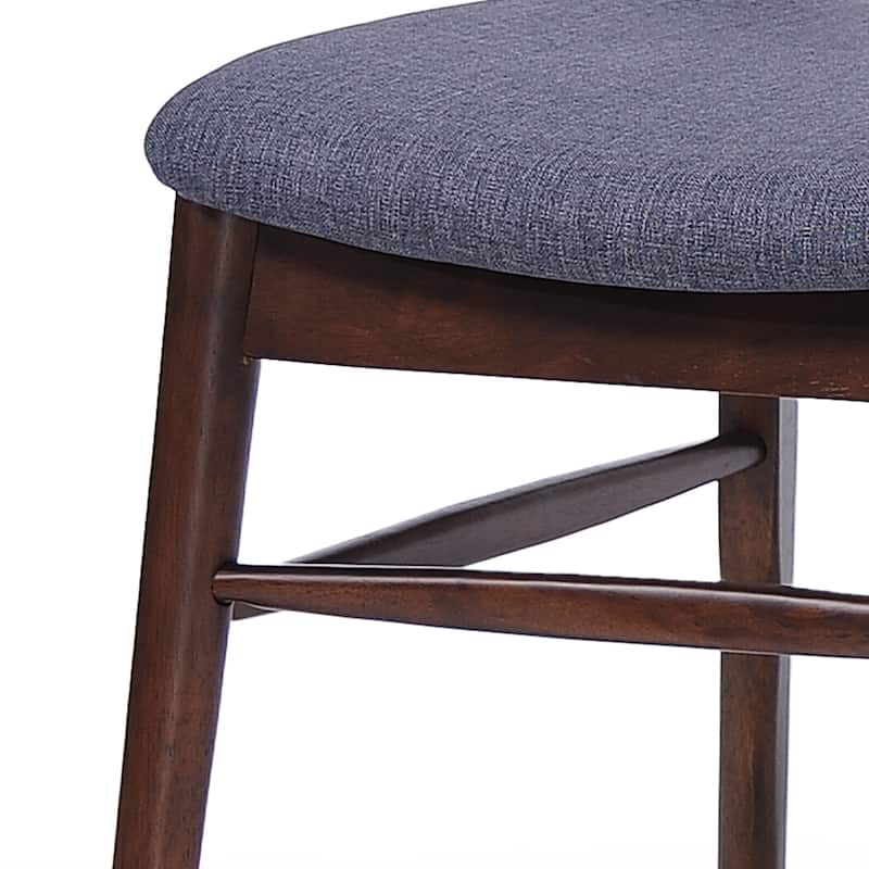 Roomfitters Mid-Century Upholstered Dining Chairs with Rubberwood Frame, Set of 2