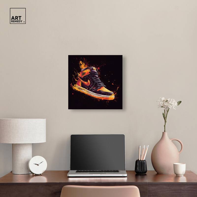 Jumpman on Fire II Canvas by Art Remedy, Gallery Wrapped