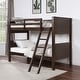 preview thumbnail 9 of 15, Dylan Transitional Walnut Solid Wood Convertible Bunk Bed by Furniture of America Twin Over Twin