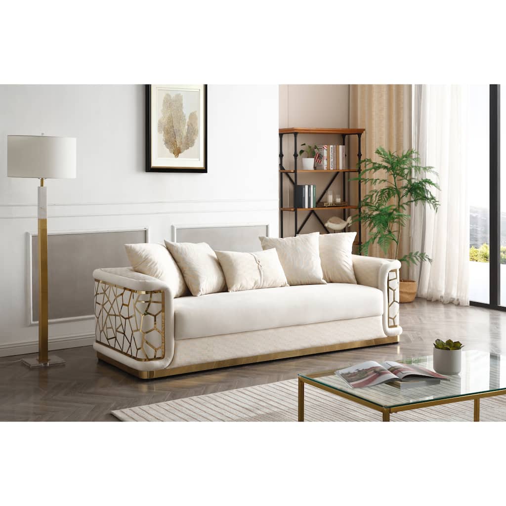 Glory Furniture Philemon Wood Sofa with Dependable Functionality