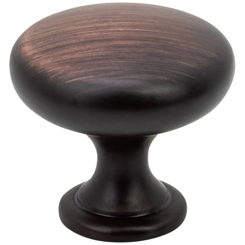 DesignPerfect DPA25R28K Classic Pack of (25) - 1-3/16" Round Smooth - Brushed Oil Rubbed Bronze