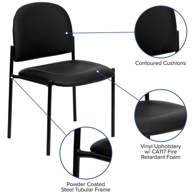 Comfort Stackable Steel Side Reception Chair