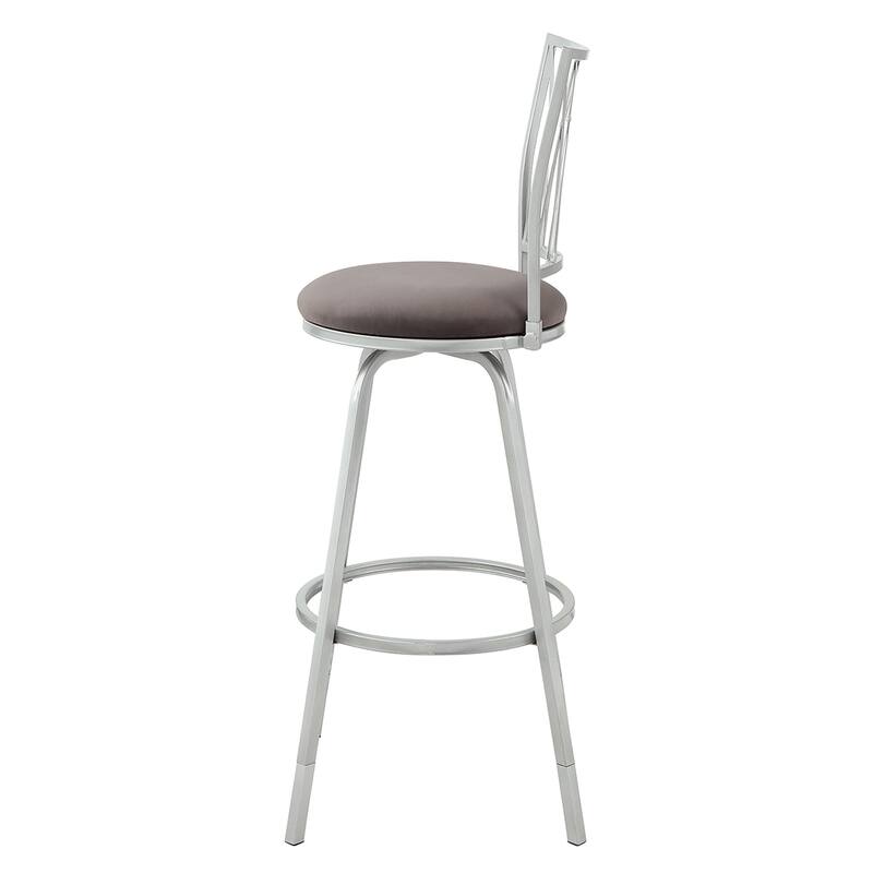 Azalea Park Set of 2 Indoor Adjustable Lattice Swivel Barstool - 16.93 W x 19.69 D x 39.69-43.62 H"